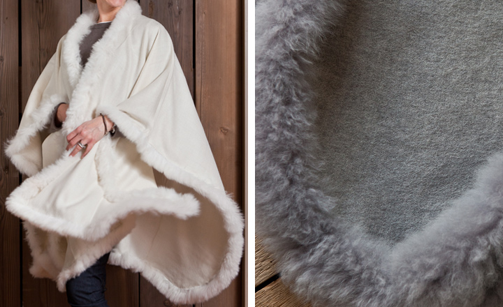 Cape with Fur Trim