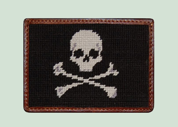Jolly Roger Black Half Wallet